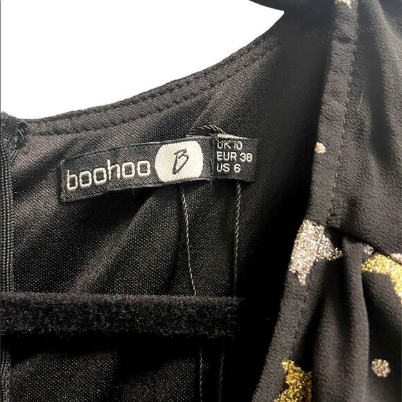 METALLIC STAR PRINT WRAP MAXI DRESS - Picture 6 of 6